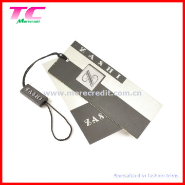 Custom Paper Hangtag with Plastic Seal (TC-HT112)